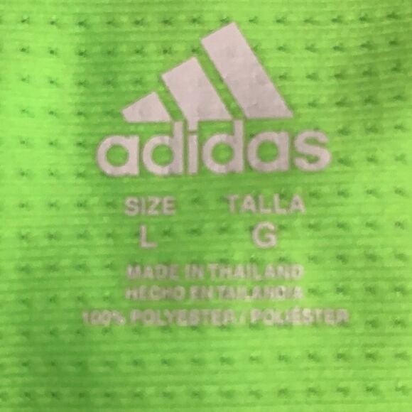 Adidas green/black tee shirt, L - Picture 6 of 6
